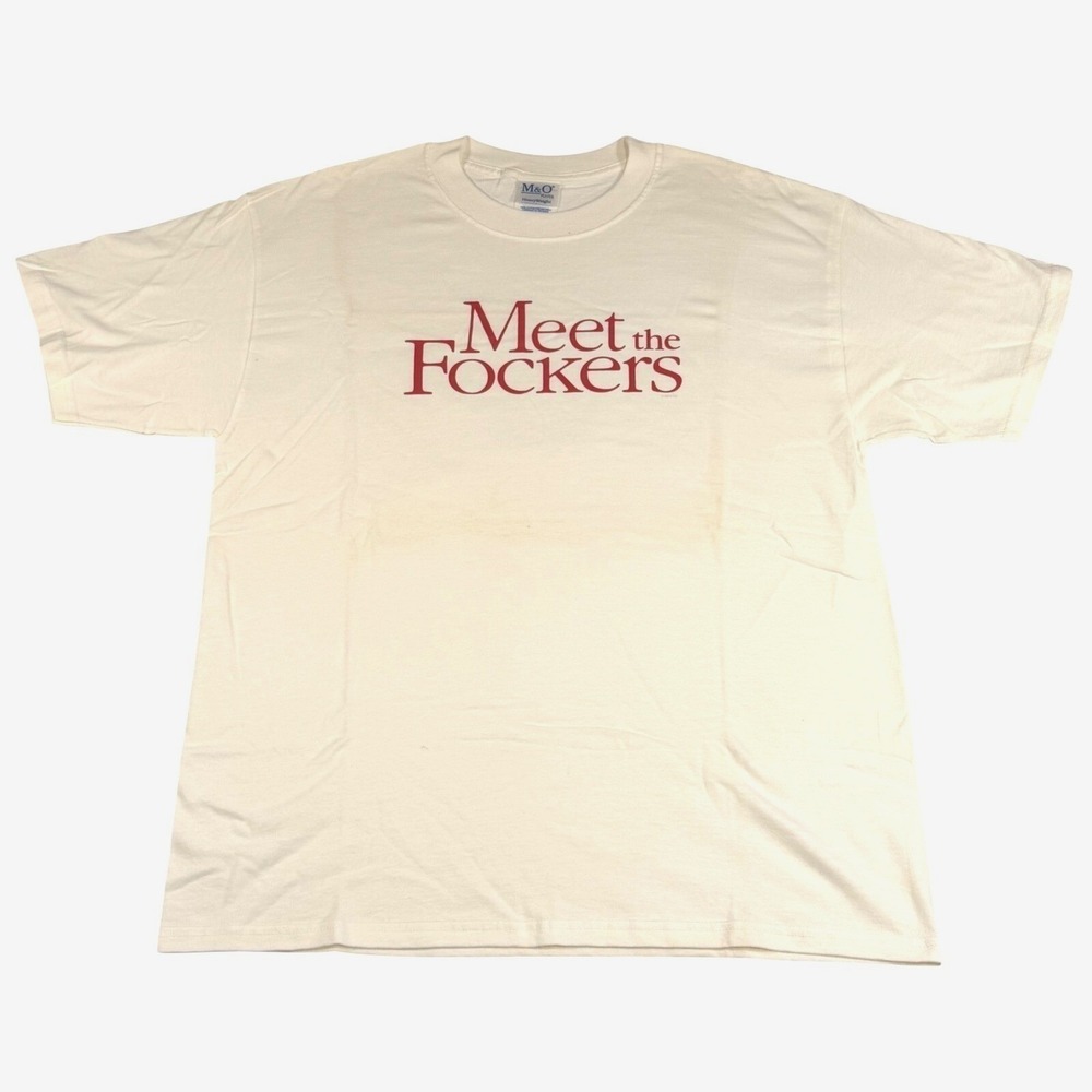 Meet the Fockers Vintage 2004  Promo White T-Shirt Mens L M&O Knits Y2K‎